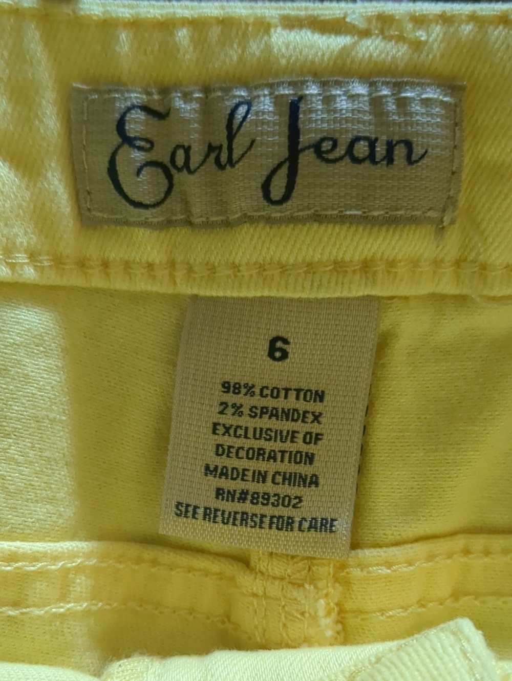 Earl Jeans Sunny Yellow Women's Stretch Jeggings